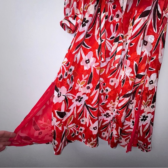 Massimo Dutti JACQUARD DRESS WITH LACE TRIM DETAIL - Picture 14 of 16